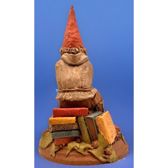 Tom Clark Gnome CURTIS Figurine #88 Books Thinker Pose Scholar College Student - Picture 4 of 7